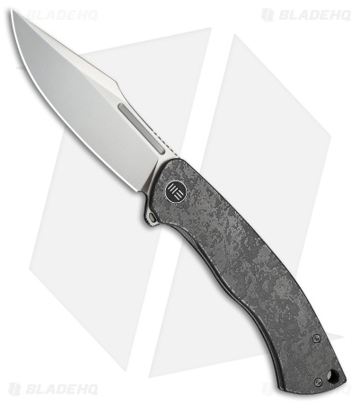WE Knife Co. Essential Knight Frame Lock Knife Etched Gray Titanium (3.6" Satin)