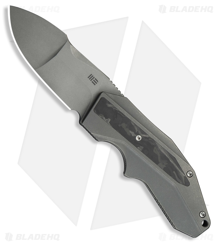 WE Knife Co. Coral Frame Lock Knife Gray Ti + Marble Carbon Fiber (3" Gray SW)