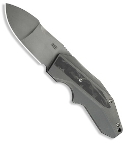 WE Knife Co. Coral Frame Lock Knife Gray Ti + Marble Carbon Fiber (3" Gray SW)