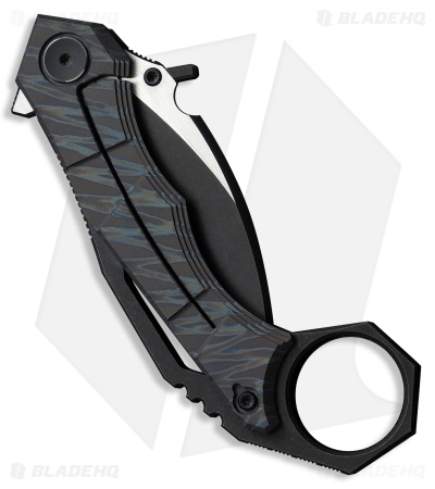 WE Knife Co. Tayra Frame Lock Knife Tiger Ti + Black Backspacer (2.2" Two-Tone)