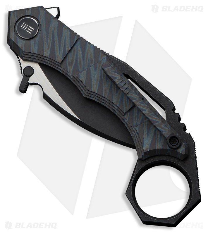 WE Knife Co. Tayra Frame Lock Knife Tiger Ti + Black Backspacer (2.2" Two-Tone)
