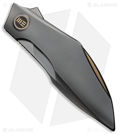 WE Knife Co. Krait Snake Nested Liner Lock Knife Polished Gray Ti (3.3" Gray)