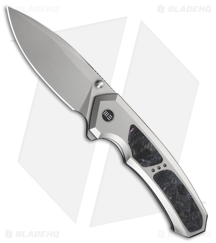 WE Knife Co. Corwyn Frame Lock Knife Gray Ti + Black/Pink CF (3.7" SW)