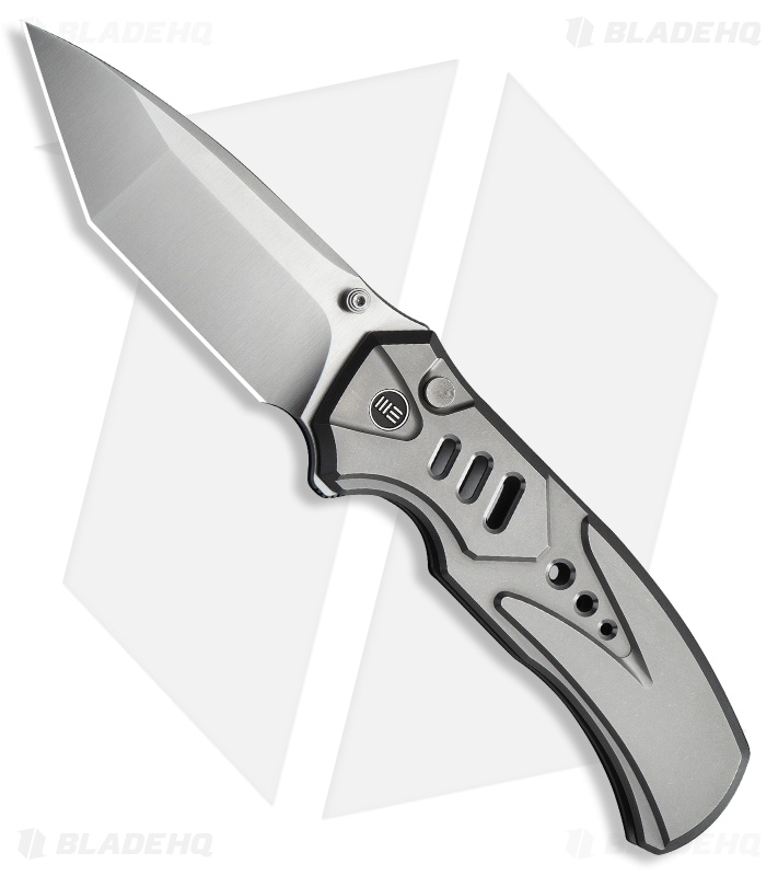 WE Knife Co. Zentron Button Lock Knife Gray Titanium (3.5" Satin M390)