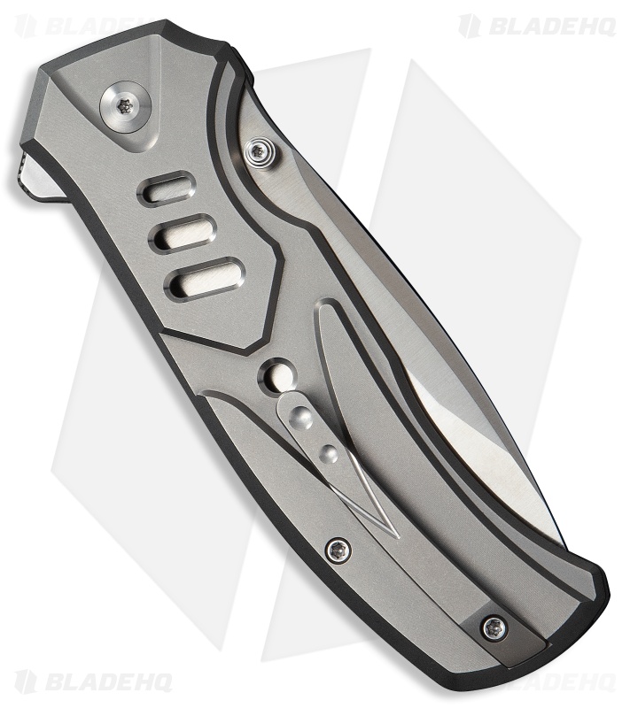 WE Knife Co. Zentron Button Lock Knife Gray Titanium (3.5" Satin M390)