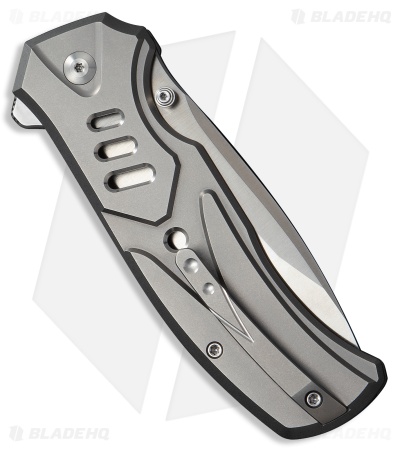 WE Knife Co. Zentron Button Lock Knife Gray Titanium (3.5" Satin M390)
