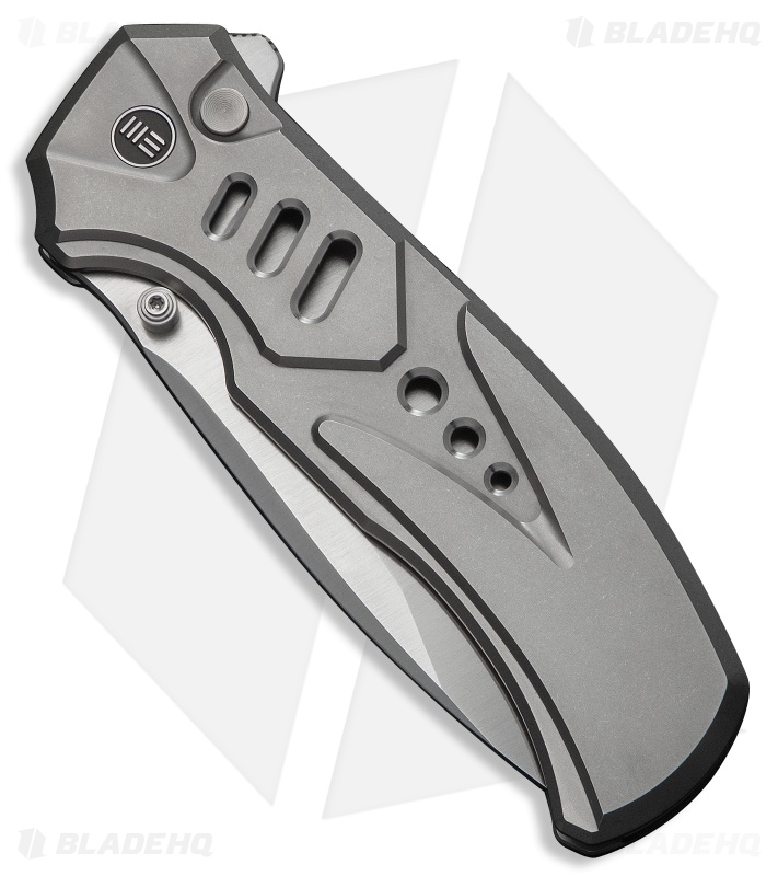 WE Knife Co. Zentron Button Lock Knife Gray Titanium (3.5" Satin M390)