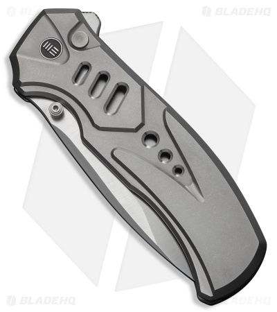 WE Knife Co. Zentron Button Lock Knife Gray Titanium (3.5" Satin M390)