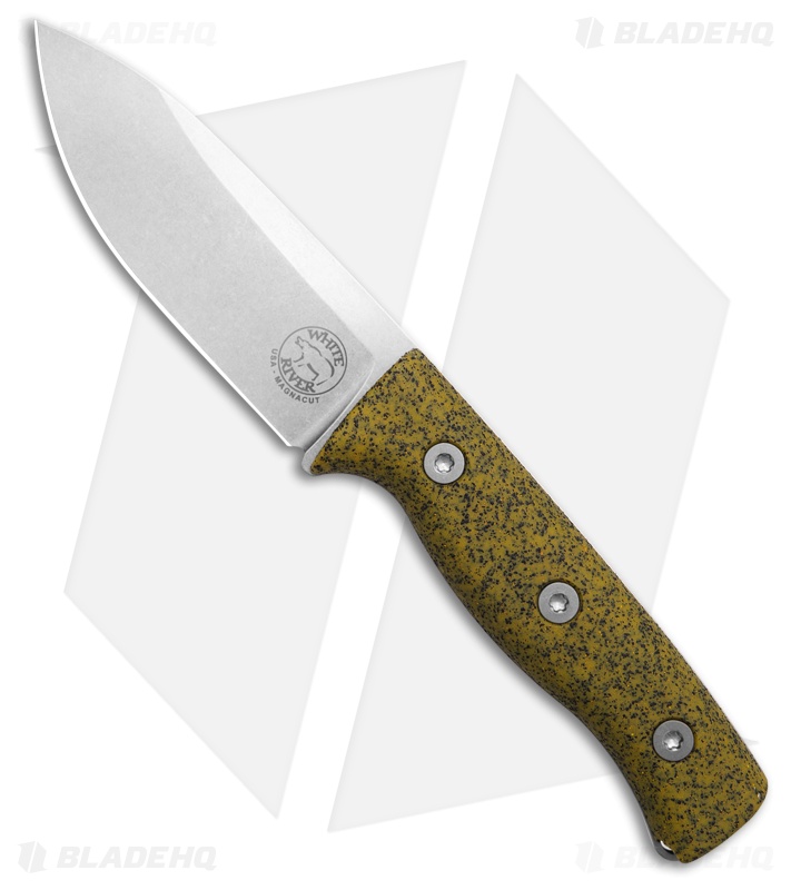 White River Knives Ursus Cub MagnaCut Knife Classic Yellow GripX (3.5" SW)