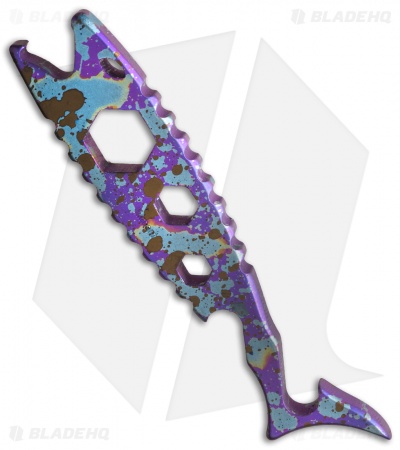 Wilmont Knives Beercuda Bottle Opener Pocket Tool - Random Splash Ano Titanium