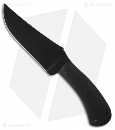 Winkler Knives Belt Knife Fixed Blade w/ Canvas Laminate Handle (4.75" Black KG)