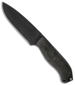 Winkler Knives Bushcraft Knife Black Canvas Laminate (4.375" Caswell)