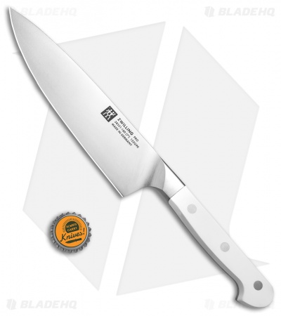 Zwilling Pro Le Blanc 7" Chef's Kitchen Knife White Three Pin