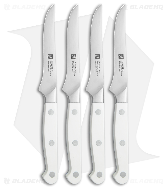 Zwilling Pro Le Blanc 4-Piece Steak Knife Set (4.4" Satin)