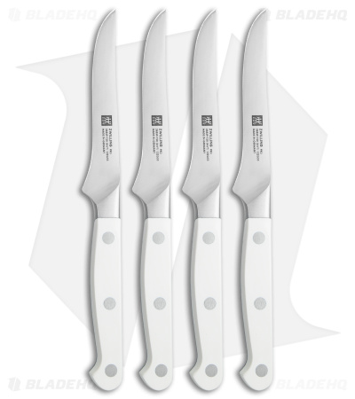 Zwilling Pro Le Blanc 4-Piece Steak Knife Set (4.4" Satin)
