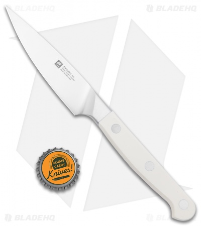 Zwilling Pro Le Blanc 4" Paring Kitchen Knife White Three Pin