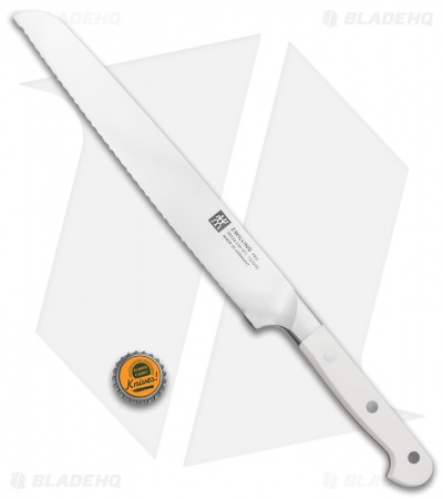 Zwilling Pro Le Blanc 9" Bread Kitchen Knife Z15 Serration White Three Pin