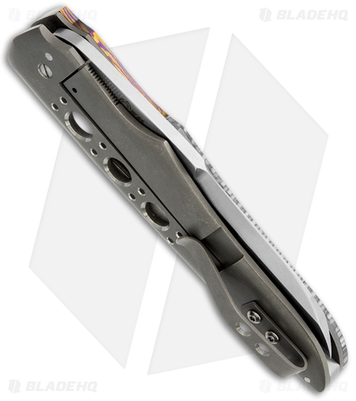 Jason Clark Custom Wharncliffe Folding Knife Moku-Ti/C-Tek (3.625" Plain)
