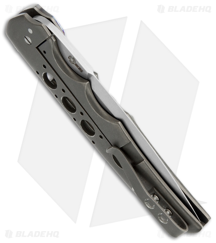 Jason Clark Custom Spear Point Folding Knife Moku-Ti/Silver Twill (3.625" Plain)