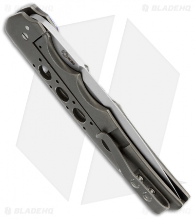 Jason Clark Custom Spear Point Folding Knife Moku-Ti/Silver Twill (3.625" Plain)