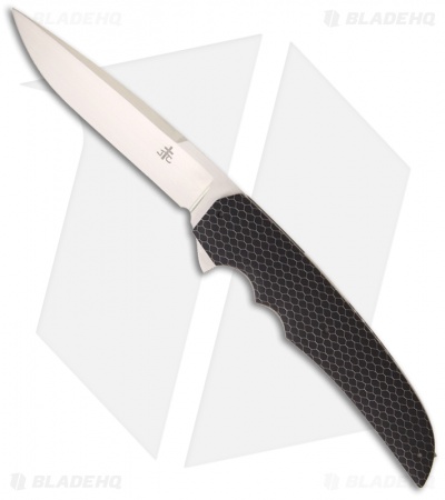 Jason Clark Custom Large Drop Point Framelock Flipper C-Tek Knife (4.5" Satin)