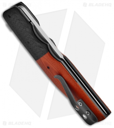 Jason Clark Custom Drop Point Liner Lock Carbon Fiber/G10 Knife (3.5" Plain)