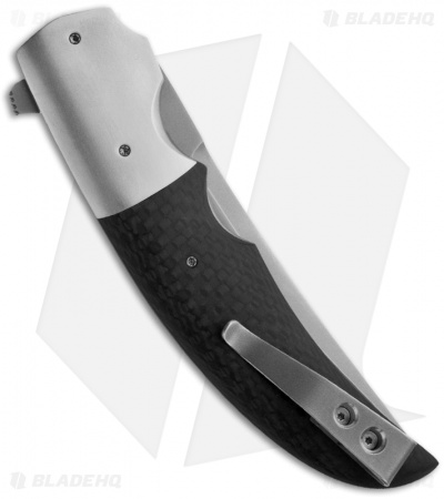 Jason Clark Custom Up-Swept Flipper Carbon Fiber Knife (3.75" Matte)
