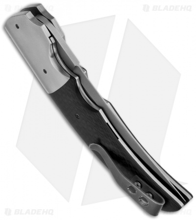 Jason Clark Custom Up-Swept Flipper Carbon Fiber Knife (3.75" Matte)