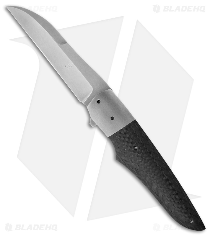 Jason Clark Custom Wharncliffe Hybrid Flipper Carbon Fiber Knife (3.5" Matte)
