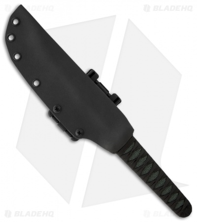 Eddleman Knives Combat Tanto Knife Green Rayskin Fixed Blade (7" Black)