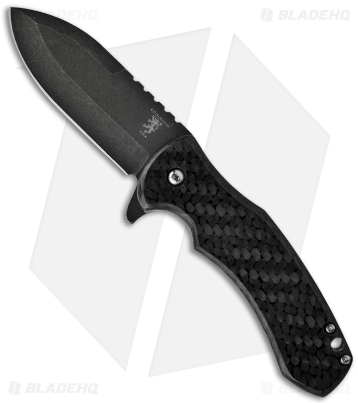 Sam Eddleman ESP Flipper Liner Lock Knife Carbon Fiber (3" Acid Wash)