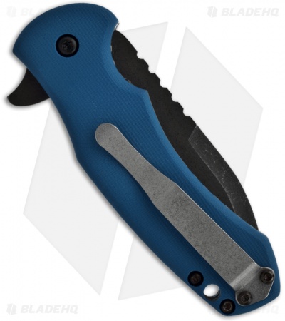 Sam Eddleman ESP Flipper Liner Lock Knife Blue G-10 (3" Acid Wash)