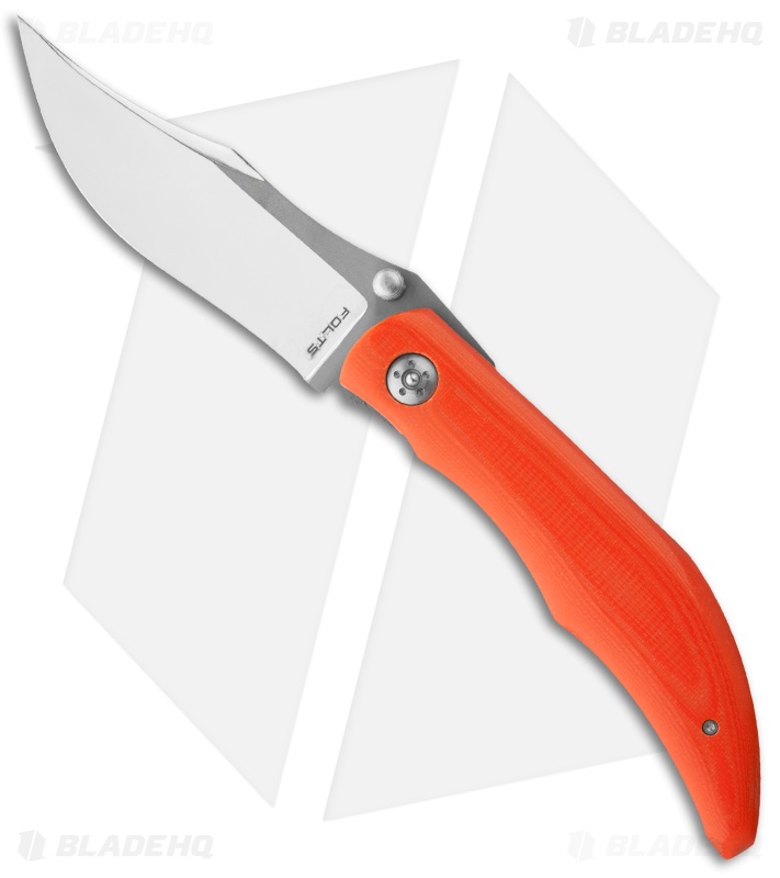 Alan Folts Custom Standard Sultan Folder Orange G-10 Knife (3.75" Two-Tone)