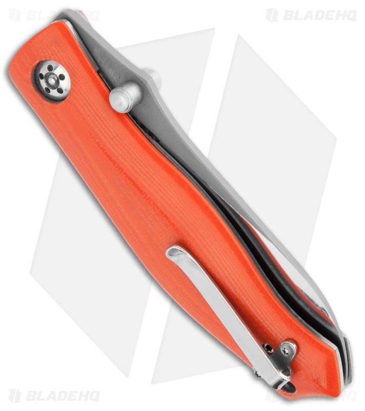 Alan Folts Custom Standard Utility Folder Orange G-10 Knife (3.375" Two-Tone)