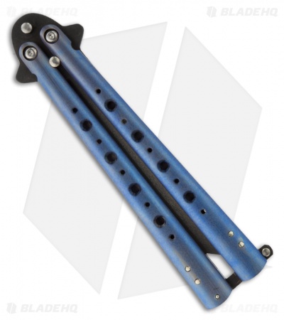 Chuck Gedraitis Knives Balisong #108 Titanium Butterfly Knife (4" Black)