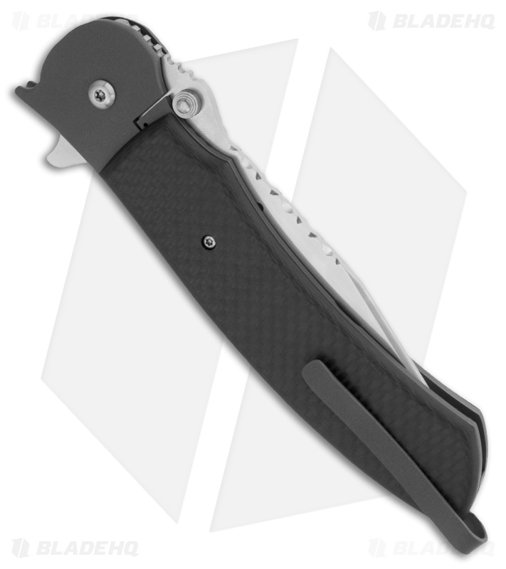John Kubasek Modified Fighting Tanto Recurve Flipper Knife (4" Hand Satin)