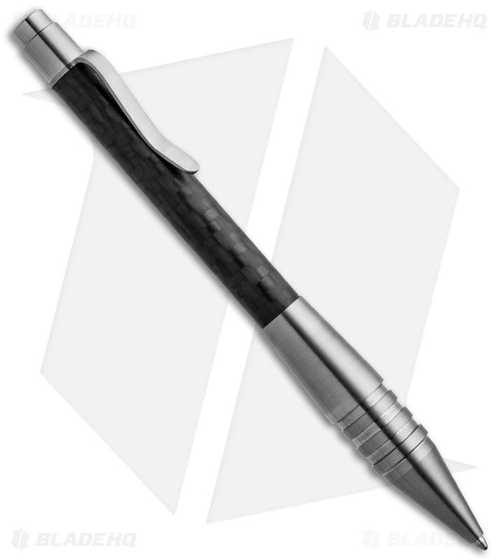 Matthew Martin Tactical 400 Series Stonewash Click Pen (Titanium/Carbon Fiber)