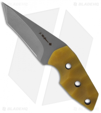 James McGowan Custom Tanto Fixed Blade Knife G-10 (3.5" Bead Blast Plain)