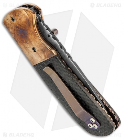 Burr Oak Knives Drop Point Knife LSCF Bronze (3.25" San Mai)