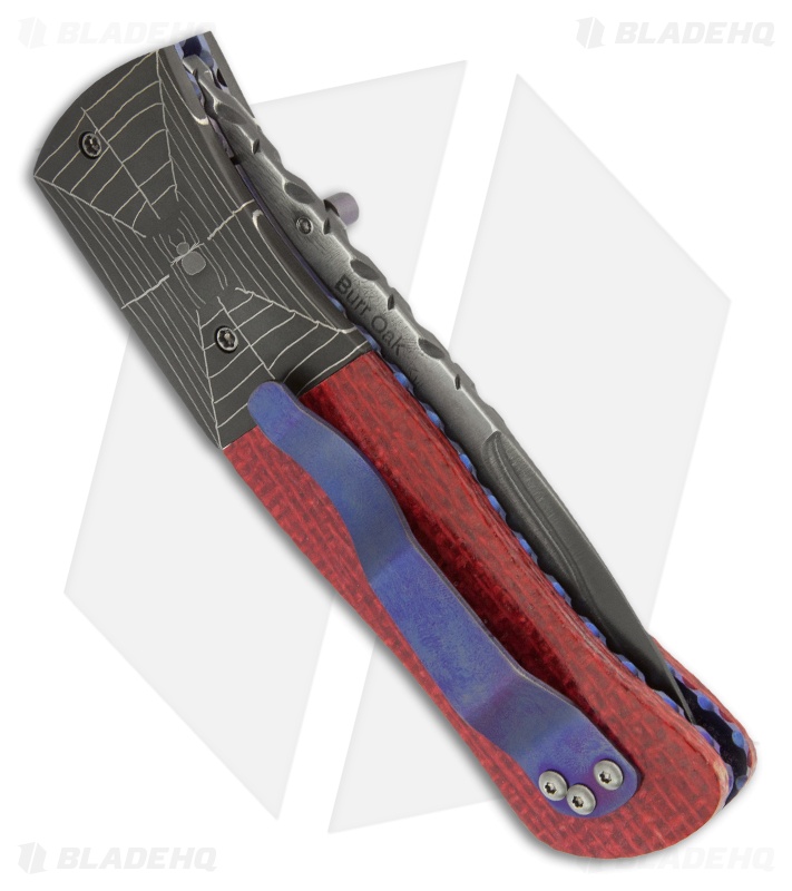 Burr Oak Knives Sidewinder II Knife Damascus/Micarta (3.5" San Mai)