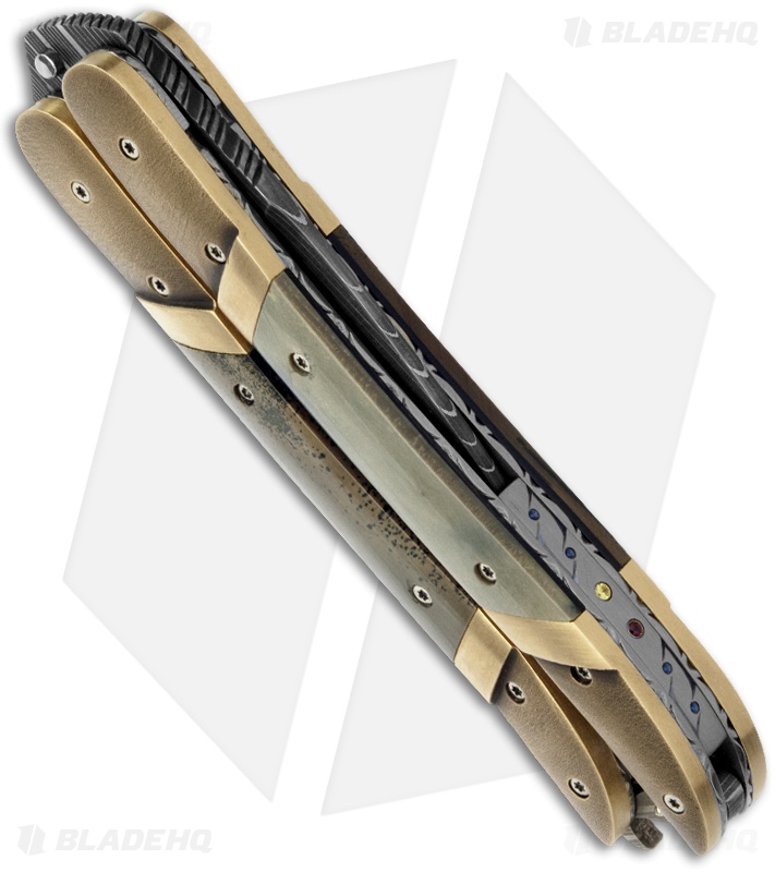 Corrie Schoeman Balisong Butterfly Knife Bronze & Mammoth Ivory (Damascus)
