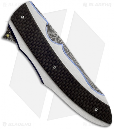 Corrie Schoeman Ilusion Flipper Folder Knife (3.5" Damascus)