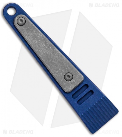 Serge Panchenko Custom Titanium Keychain Prybar Stonewash/Blue