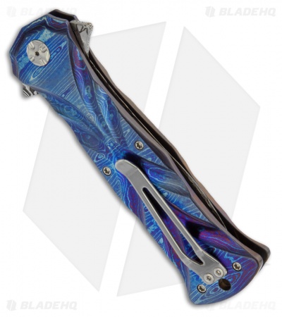 Brian Tighe Custom Tighe Twist Knife Timascus Folder (3.875" Damasteel)