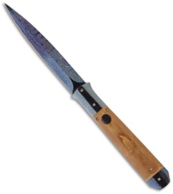 Rainy Vallotton Custom Large Icepick Automatic Knife (Damascus)