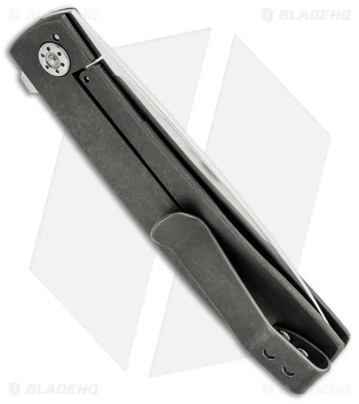 Brad Zinker Drop Point Knife Titanium Framelock Flipper (2.875" Polished)