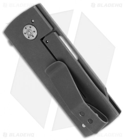 Brad Zinker Mini Tanto Flipper Knife Titanium Framelock (1.75" Plain)
