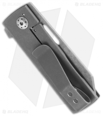 Brad Zinker Mini Tanto Flipper Knife Titanium Framelock (2" Matte)