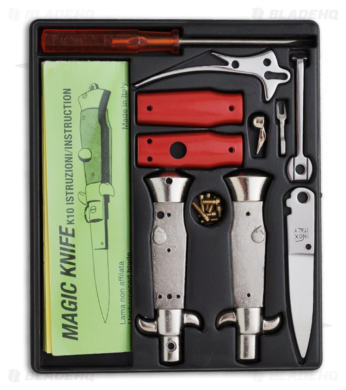 SKM 4" Italian Stiletto Keychain Kit - Red Acrylic