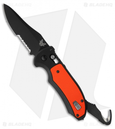 Benchmade 9170SBK-ORG Triage Knife Orange Axis Automatic (3.58" Black Serr)